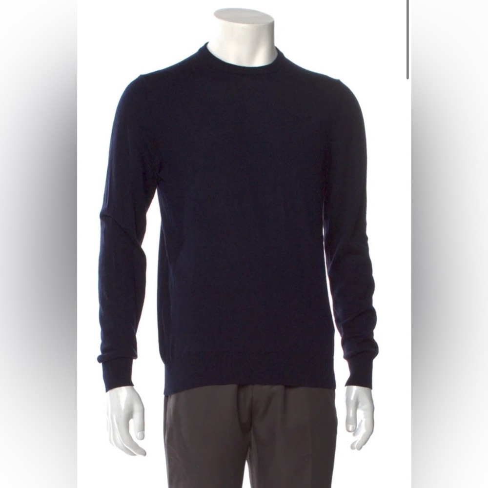 SuitSupply Merino Wool Navy Blue Crewneck/Sweater Mens XL